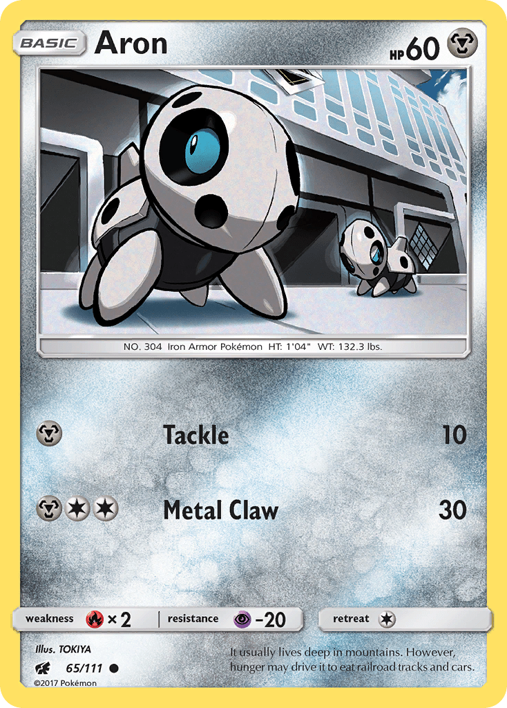 Aron (65/111) [Sun & Moon: Crimson Invasion] Pokemon Single Pokémon  | Multizone: Comics And Games