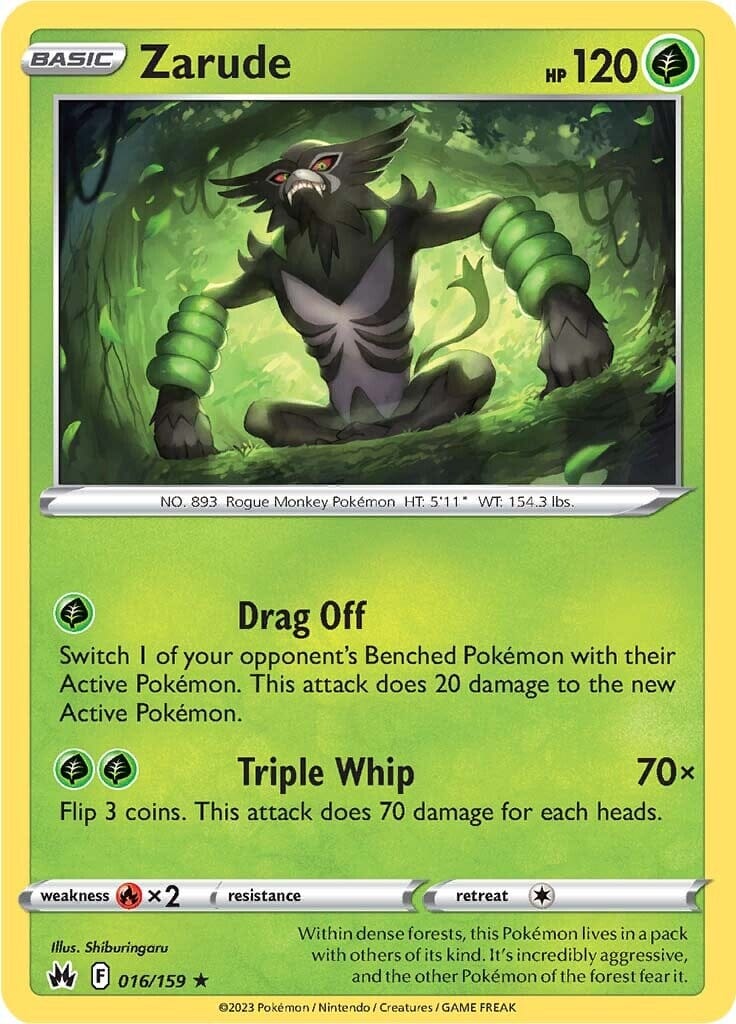 Zarude (016/159) [Sword & Shield: Crown Zenith] Pokemon Single Pokémon  | Multizone: Comics And Games