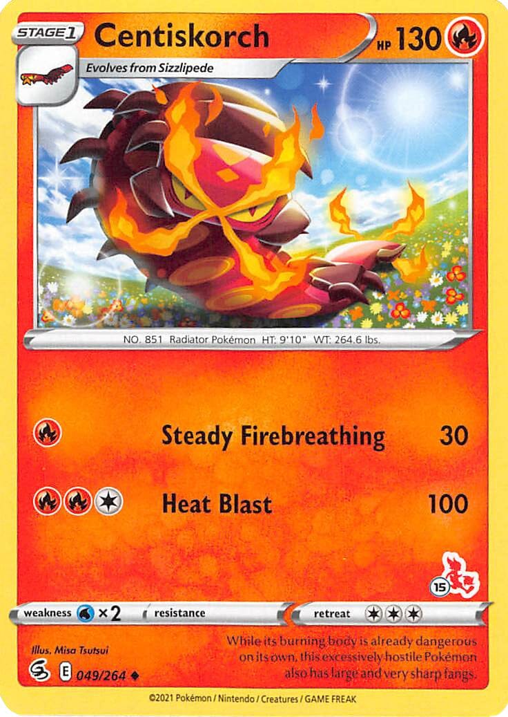 Centiskorch (49/264) (Cinderace Stamp #15) [Battle Academy 2022] Pokemon Single Pokémon  | Multizone: Comics And Games