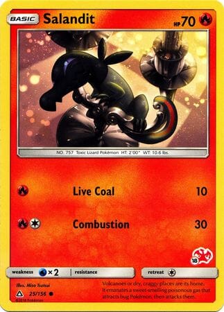 Salandit (25/156) (Charizard Stamp #18) [Battle Academy 2020] Pokemon Single Pokémon  | Multizone: Comics And Games