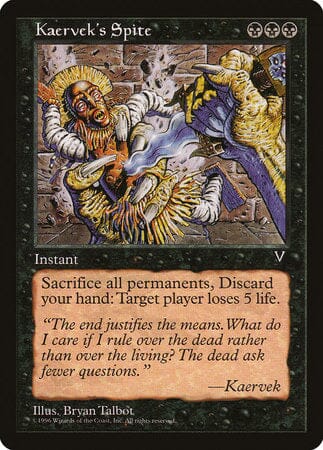 Kaervek's Spite [Visions] MTG Single Magic: The Gathering  | Multizone: Comics And Games