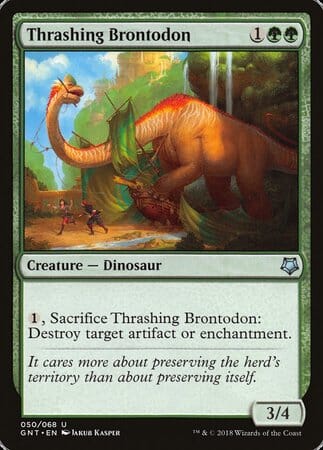 Thrashing Brontodon [Game Night] MTG Single Magic: The Gathering  | Multizone: Comics And Games
