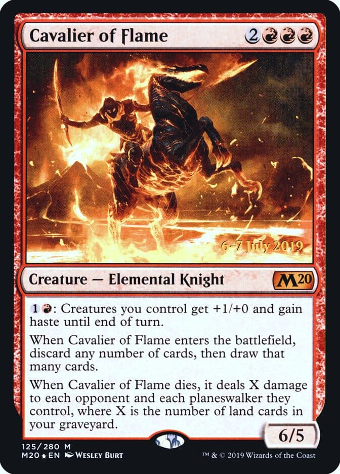 Cavalier of Flame [Core Set 2020 Prerelease Promos] MTG Single Magic: The Gathering  | Multizone: Comics And Games