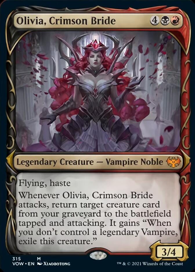 Olivia, Crimson Bride (Showcase Fang Frame) [Innistrad: Crimson Vow] MTG Single Magic: The Gathering  | Multizone: Comics And Games