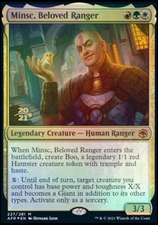 Minsc, Beloved Ranger [Dungeons & Dragons: Adventures in the Forgotten Realms Prerelease Promos] MTG Single Magic: The Gathering  | Multizone: Comics And Games