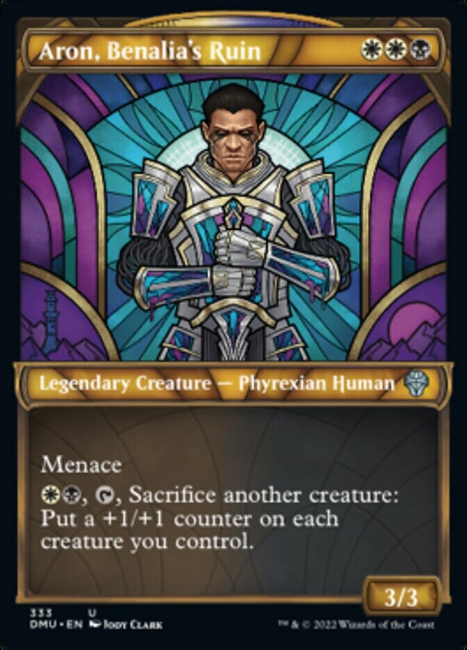 Aron, Benalia's Ruin (Showcase Textured) [Dominaria United] MTG Single Magic: The Gathering  | Multizone: Comics And Games