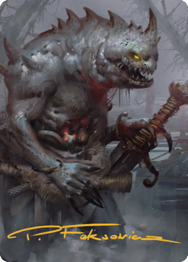 Gray Slaad Art Card (Gold-Stamped Signature) [Commander Legends: Battle for Baldur's Gate Art Series] MTG Single Magic: The Gathering  | Multizone: Comics And Games