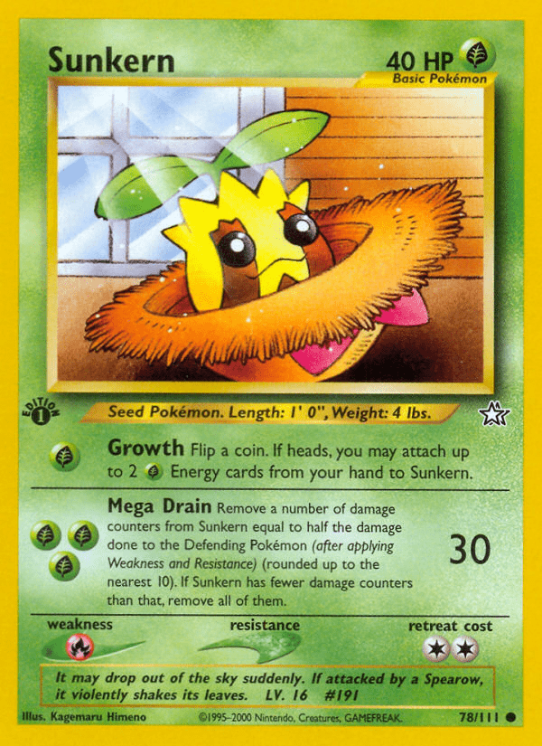 Sunkern (78/111) [Neo Genesis 1st Edition] Pokemon Single Pokémon  | Multizone: Comics And Games