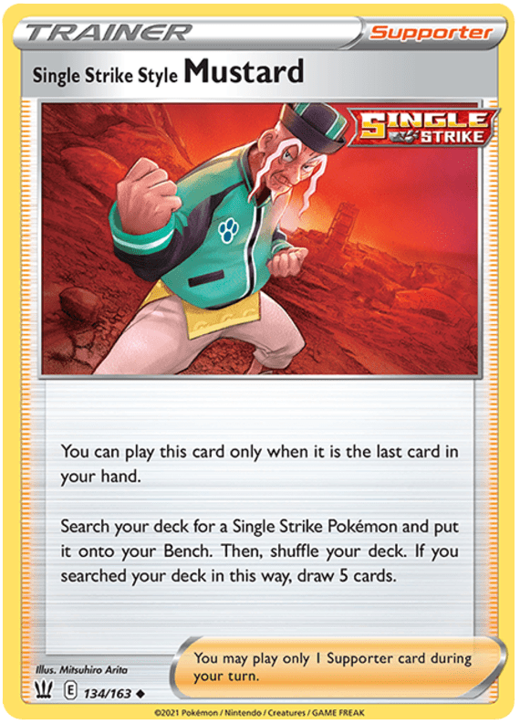 Single Strike Style Mustard (134/163) [Sword & Shield: Battle Styles] Pokemon Single Pokémon  | Multizone: Comics And Games