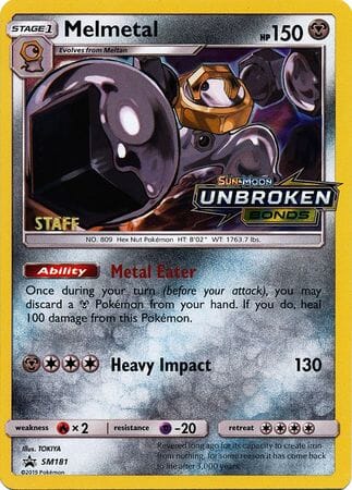 Melmetal (SM181) (Staff Prerelease Promo) [Sun & Moon: Black Star Promos] Pokemon Single Pokémon  | Multizone: Comics And Games