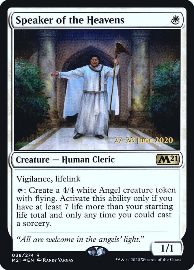 Speaker of the Heavens [Core Set 2021 Prerelease Promos] MTG Single Magic: The Gathering  | Multizone: Comics And Games