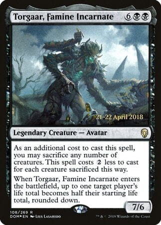 Torgaar, Famine Incarnate [Dominaria Promos] MTG Single Magic: The Gathering  | Multizone: Comics And Games