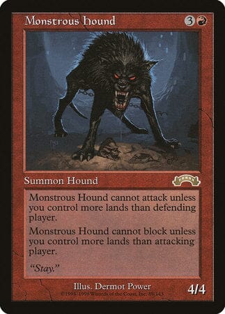 Monstrous Hound [Exodus] MTG Single Magic: The Gathering  | Multizone: Comics And Games