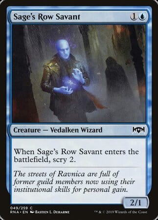 Sage's Row Savant [Ravnica Allegiance] MTG Single Magic: The Gathering  | Multizone: Comics And Games