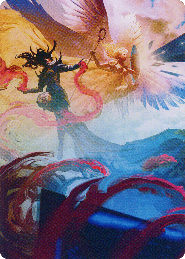 Drana and Linvala Art Card [March of the Machine Art Series] MTG Single Magic: The Gathering  | Multizone: Comics And Games
