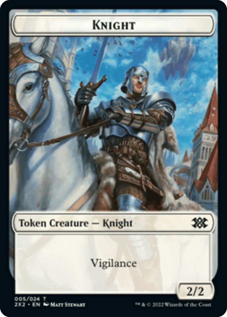 Elemental // Knight Double-sided Token [Double Masters 2022 Tokens] MTG Single Magic: The Gathering  | Multizone: Comics And Games