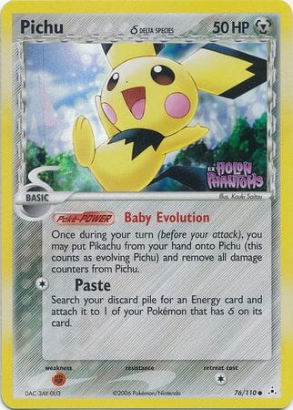 Pichu (76/110) (Delta Species) (Stamped) [EX: Holon Phantoms] Pokemon Single Pokémon  | Multizone: Comics And Games