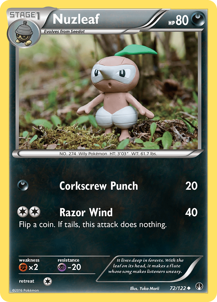 Nuzleaf (72/122) [XY: BREAKpoint] Pokemon Single Pokémon  | Multizone: Comics And Games