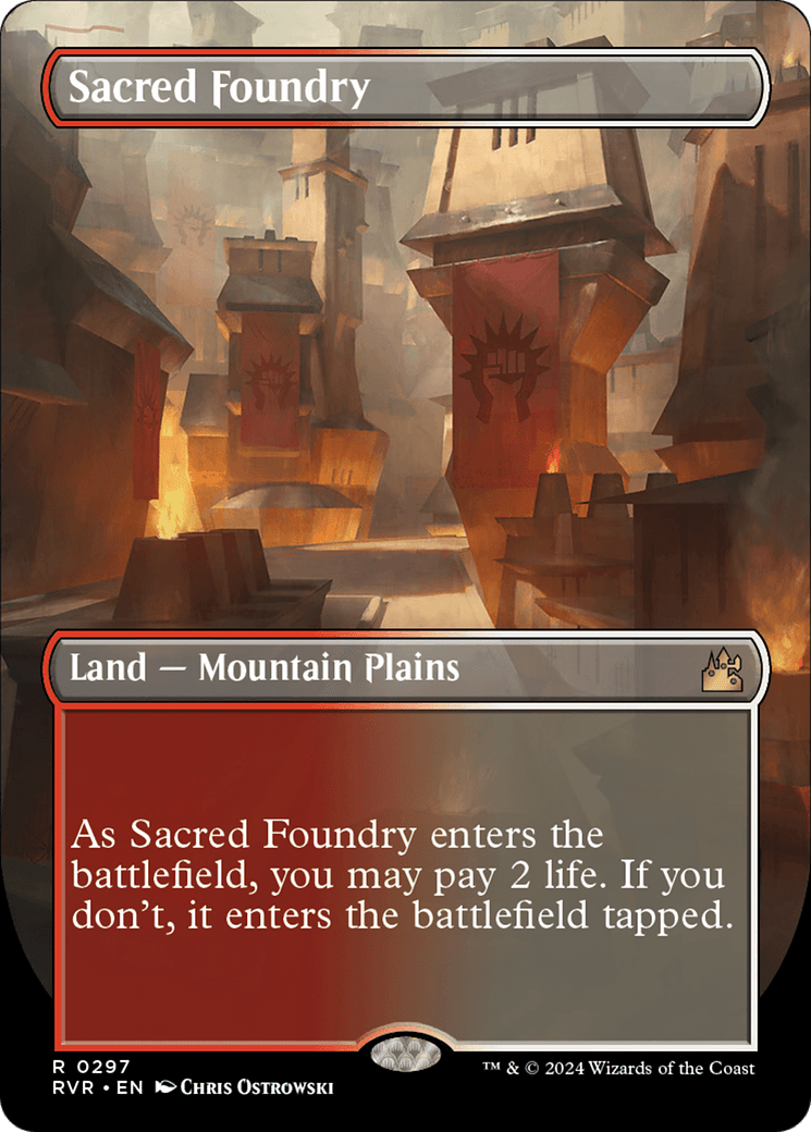 Sacred Foundry (Borderless) [Ravnica Remastered] MTG Single Magic: The Gathering  | Multizone: Comics And Games