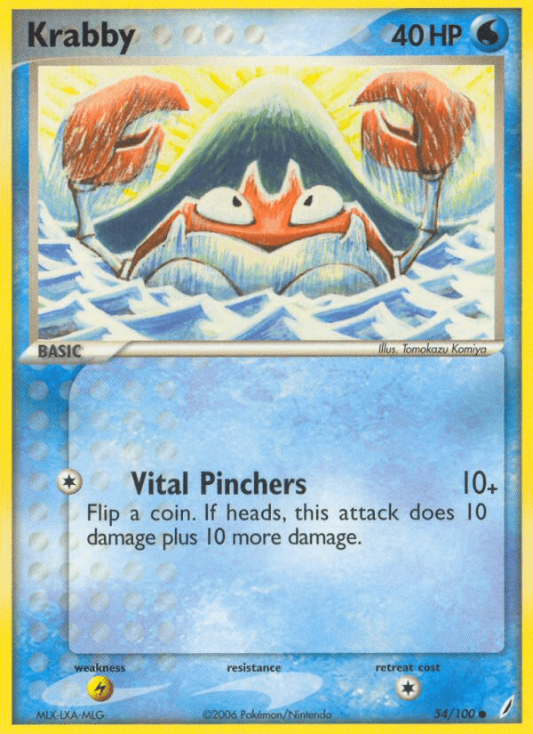 Krabby (54/100) [EX: Crystal Guardians] Pokemon Single Pokémon  | Multizone: Comics And Games