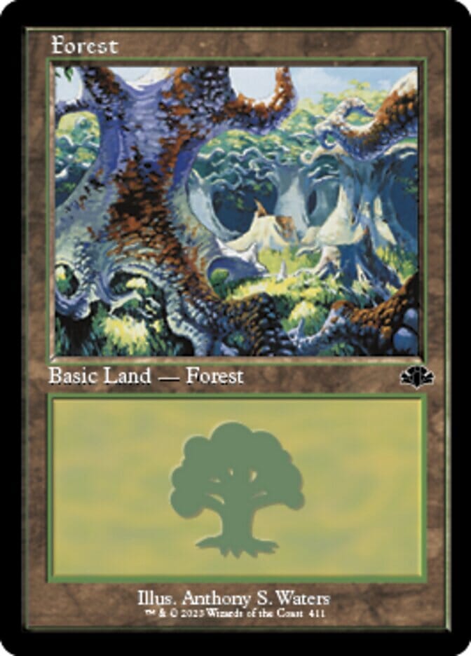 Forest (411) (Retro) [Dominaria Remastered] MTG Single Magic: The Gathering  | Multizone: Comics And Games