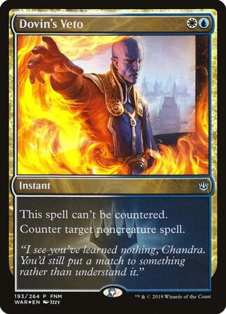Dovin's Veto [War of the Spark Promos] MTG Single Magic: The Gathering  | Multizone: Comics And Games