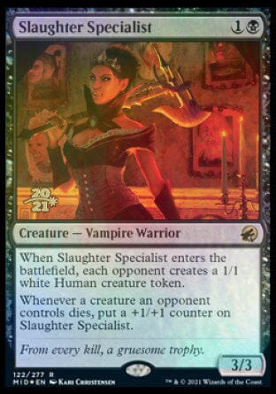 Slaughter Specialist [Innistrad: Midnight Hunt Prerelease Promos] MTG Single Magic: The Gathering  | Multizone: Comics And Games
