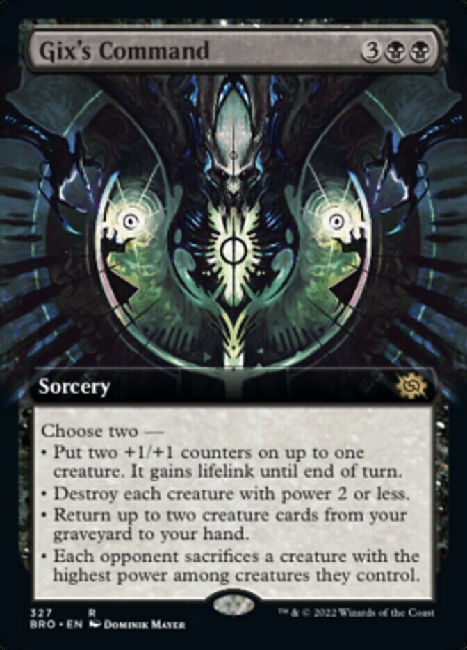Gix's Command (Extended Art) [The Brothers' War] MTG Single Magic: The Gathering  | Multizone: Comics And Games