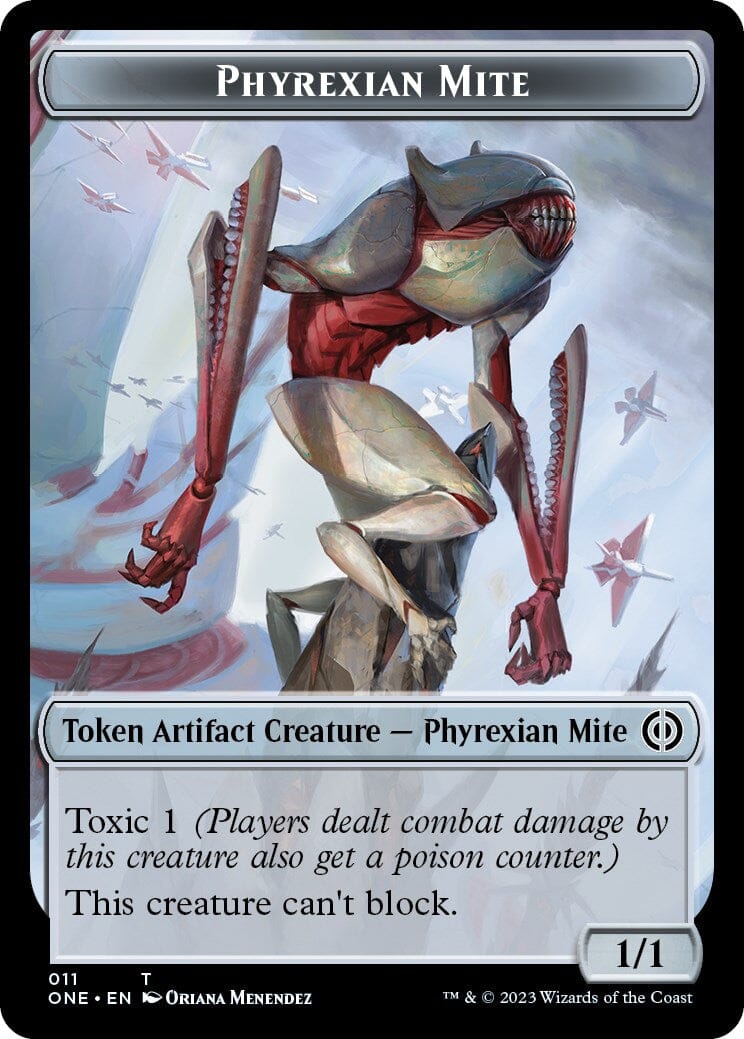 Phyrexian Mite // Phyrexian Insect Double-Sided Token [Phyrexia: All Will Be One Commander Tokens] MTG Single Magic: The Gathering  | Multizone: Comics And Games