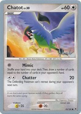 Chatot LV.30 (55/100) (Empotech - Dylan Lefavour) [World Championships 2008] Pokemon Single Pokémon  | Multizone: Comics And Games