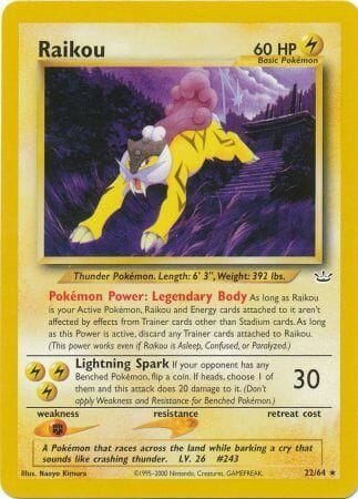Raikou (22/64) [Neo Revelation Unlimited] Pokemon Single Pokémon  | Multizone: Comics And Games