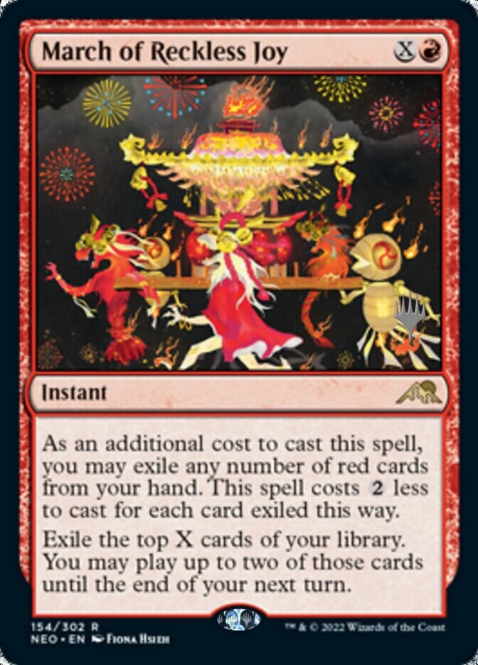 March of Reckless Joy (Promo Pack) [Kamigawa: Neon Dynasty Promos] MTG Single Magic: The Gathering  | Multizone: Comics And Games