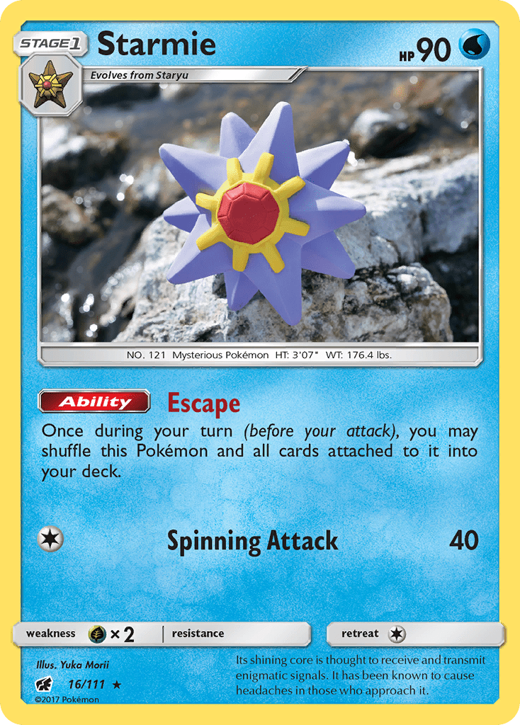 Starmie (16/111) [Sun & Moon: Crimson Invasion] Pokemon Single Pokémon  | Multizone: Comics And Games