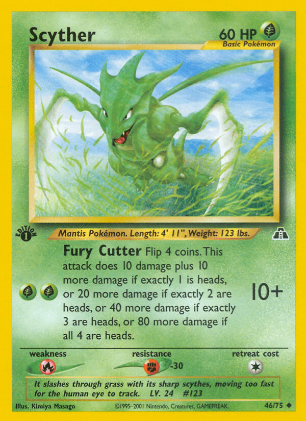Scyther (46/75) [Neo Discovery 1st Edition] Pokemon Single Pokémon  | Multizone: Comics And Games