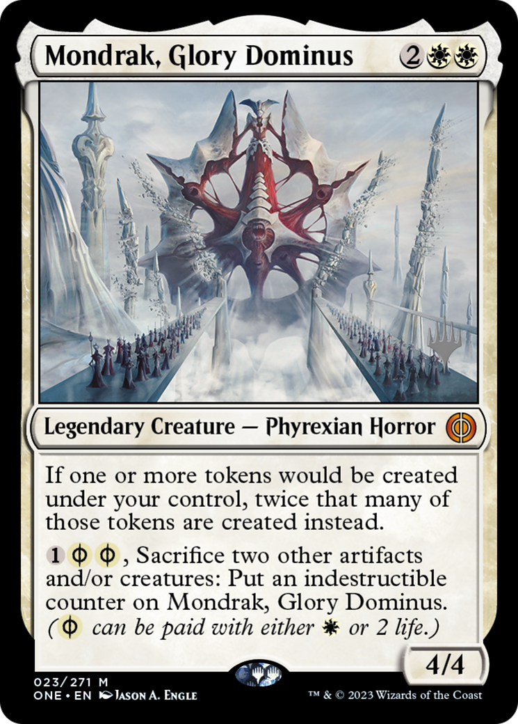 Mondrak, Glory Dominus (Promo Pack) [Phyrexia: All Will Be One Promos] | Multizone: Comics And Games