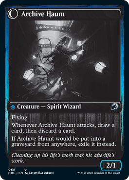 Overwhelmed Archivist // Archive Haunt [Innistrad: Double Feature] MTG Single Magic: The Gathering  | Multizone: Comics And Games