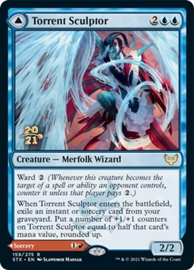 Torrent Sculptor // Flamethrower Sonata [Strixhaven: School of Mages Prerelease Promos] MTG Single Magic: The Gathering  | Multizone: Comics And Games