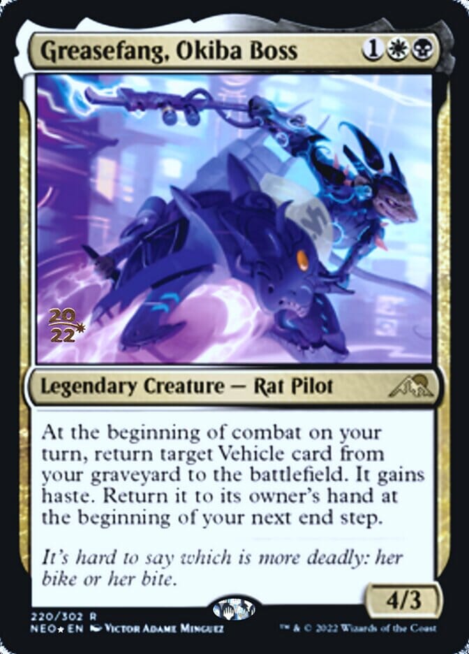 Greasefang, Okiba Boss [Kamigawa: Neon Dynasty Prerelease Promos] MTG Single Magic: The Gathering  | Multizone: Comics And Games
