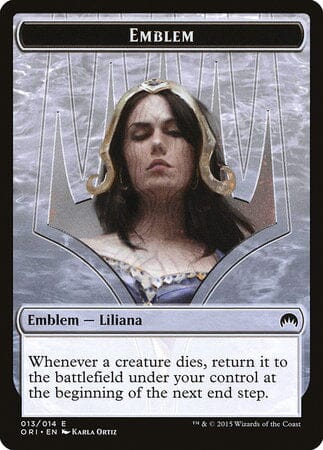 Emblem - Liliana, Defiant Necromancer [Magic Origins Tokens] MTG Single Magic: The Gathering  | Multizone: Comics And Games