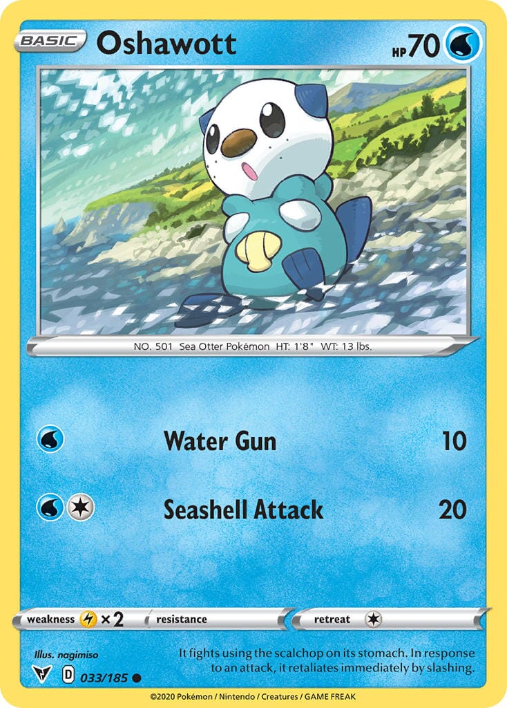 Oshawott (033/185) [Sword & Shield: Vivid Voltage] Pokemon Single Pokémon  | Multizone: Comics And Games
