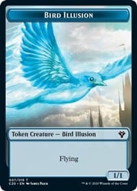 Bird Illusion // Beast (011) Double-sided Token [Commander 2020 Tokens] MTG Single Magic: The Gathering  | Multizone: Comics And Games
