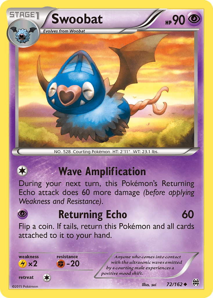 Swoobat (72/162) [XY: BREAKthrough] Pokemon Single Pokémon  | Multizone: Comics And Games