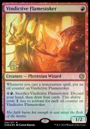 Vindictive Flamestoker [Phyrexia: All Will Be One Prerelease Promos] MTG Single Magic: The Gathering  | Multizone: Comics And Games
