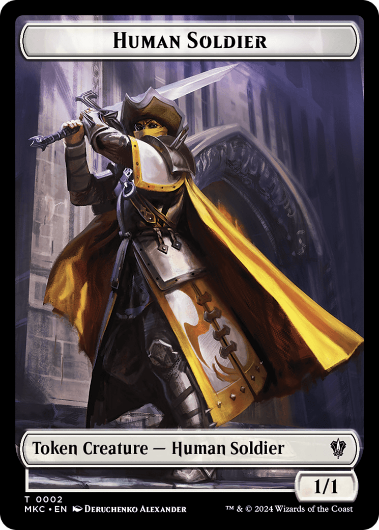 City's Blessing // Human Soldier Double-Sided Token [Murders at Karlov Manor Commander Tokens] MTG Single Magic: The Gathering  | Multizone: Comics And Games