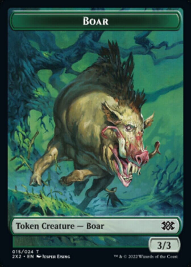 Boar // Aven Initiate Double-sided Token [Double Masters 2022 Tokens] MTG Single Magic: The Gathering  | Multizone: Comics And Games