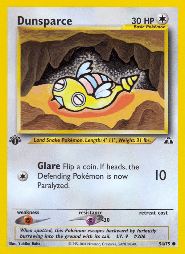Dunsparce (54/75) [Neo Discovery 1st Edition] Pokemon Single Pokémon  | Multizone: Comics And Games