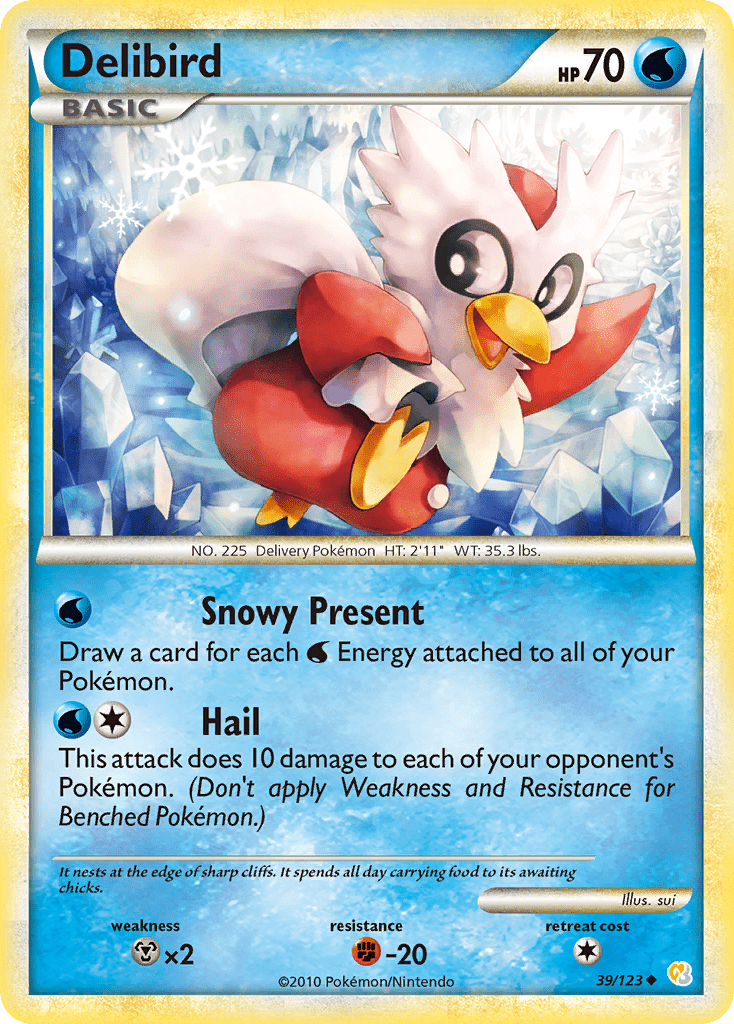 Delibird (39/123) [HeartGold & SoulSilver: Base Set] Pokemon Single Pokémon  | Multizone: Comics And Games