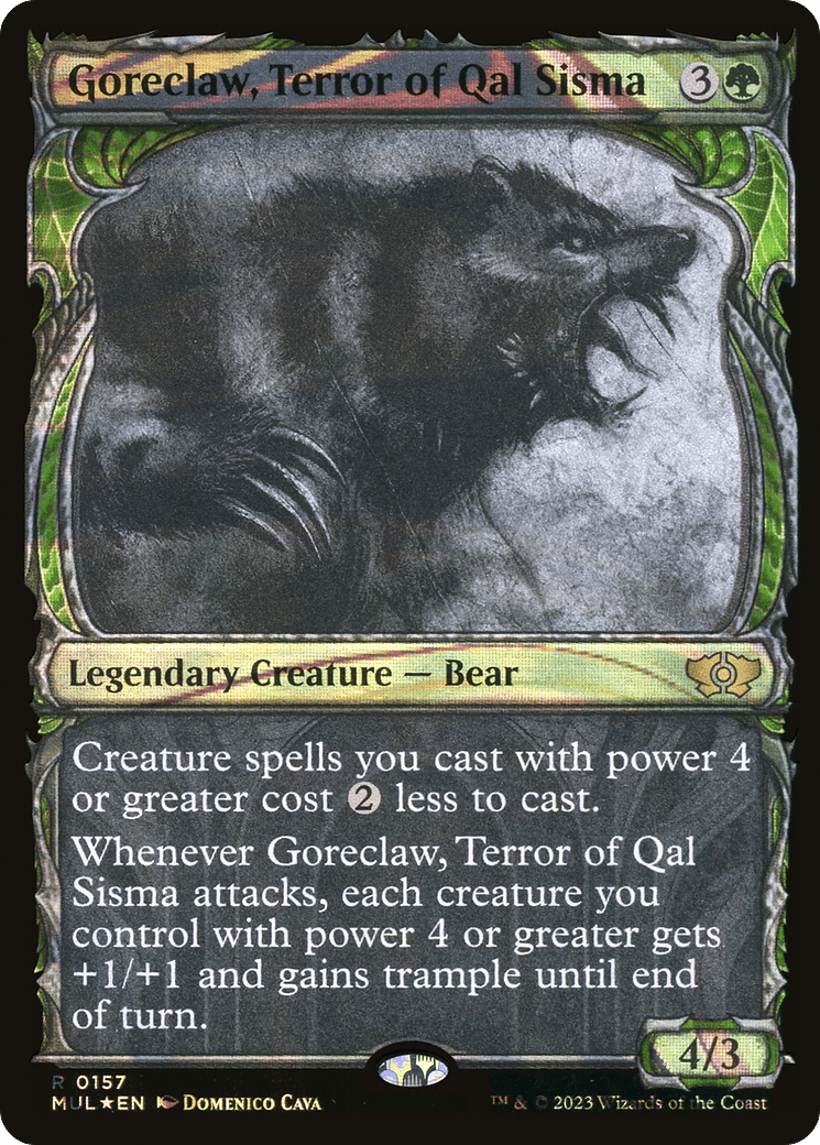 Goreclaw, Terror of Qal Sisma (Halo Foil) [Multiverse Legends] MTG Single Magic: The Gathering  | Multizone: Comics And Games
