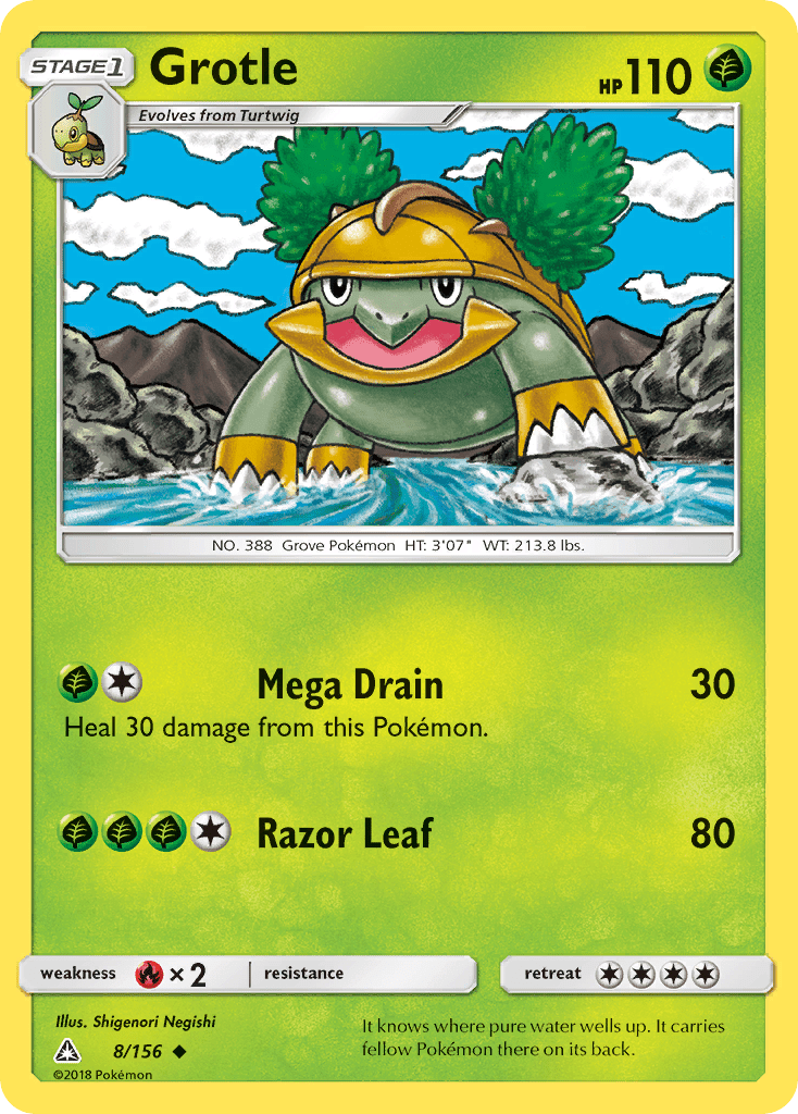Grotle (8/156) [Sun & Moon: Ultra Prism] Pokemon Single Pokémon  | Multizone: Comics And Games
