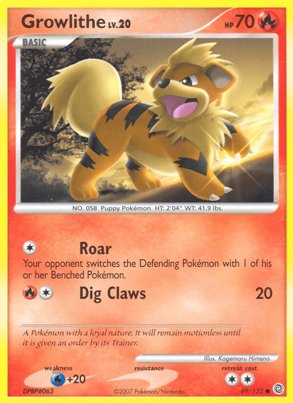 Growlithe (89/132) [Diamond & Pearl: Secret Wonders] Pokemon Single Pokémon  | Multizone: Comics And Games